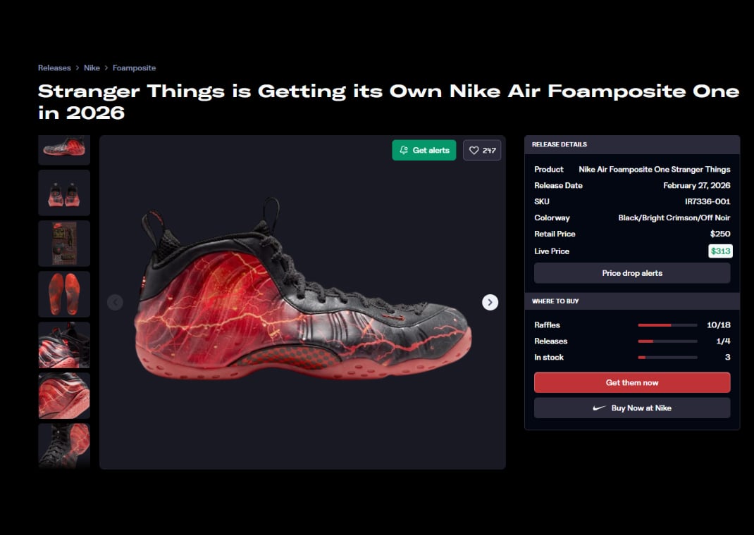 Where to Buy the Stranger Things x Nike Air Foamposite One Vecna