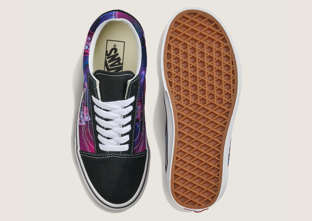 K-Pop Demon Hunters x Vans Old Skool Black Purple (GS) - Top & Bottom