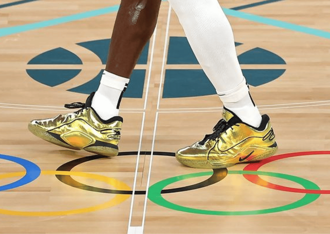 LeBron James' Nike LeBron 22 Gold Medal PE