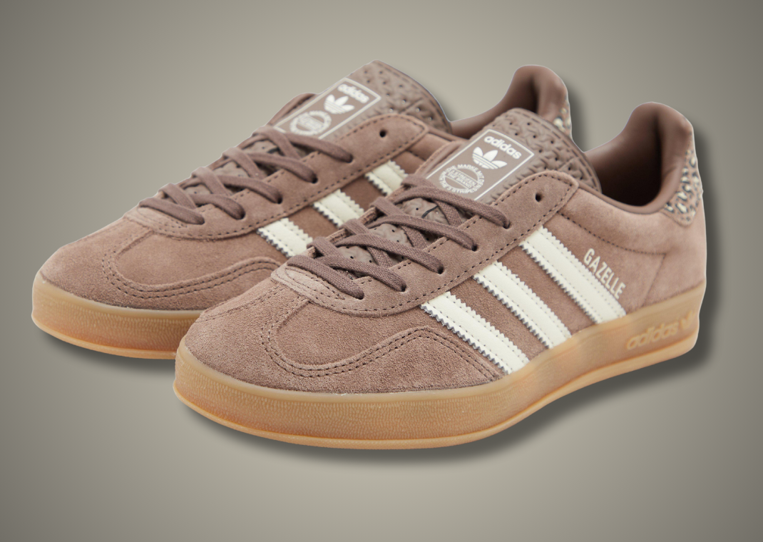 adidas Gazelle Indoor Leopard Print Brown Angle