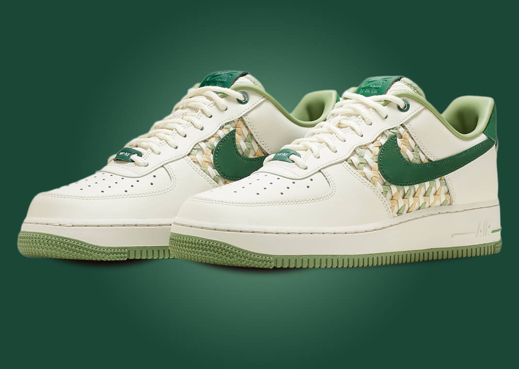 Nike Air Force 1 Low NAI-KE Basket Weave Gorge Green