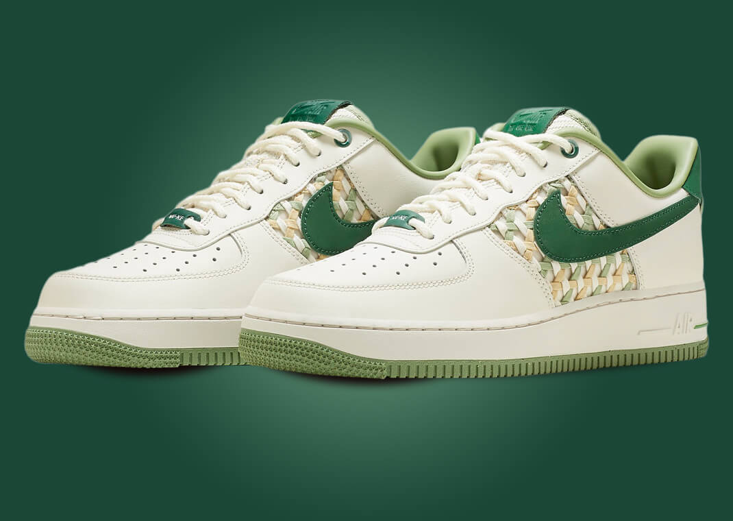 Nike Air Force 1 Low NAI-KE Basket Weave Gorge Green