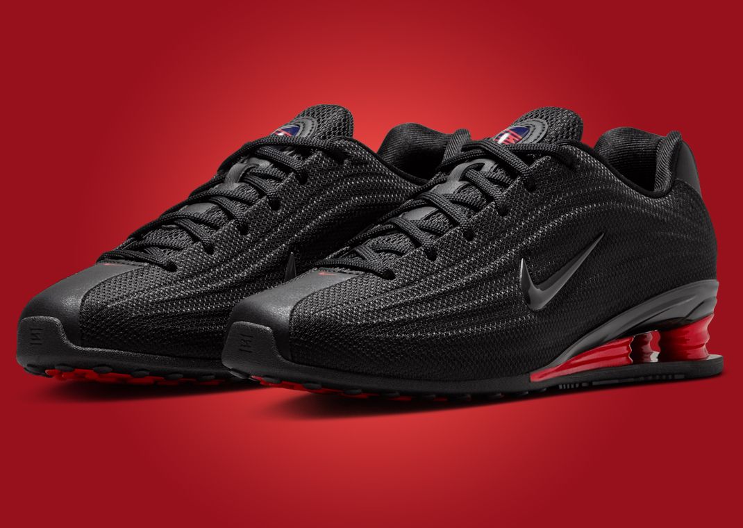 Nike Shox Z Black University Red Angle