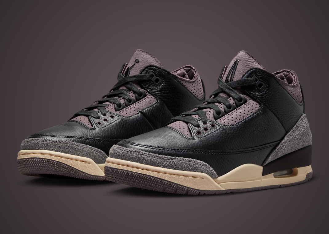 A Ma Maniere x Air Jordan 3 Retro OG SP Black Violet Ore Angle