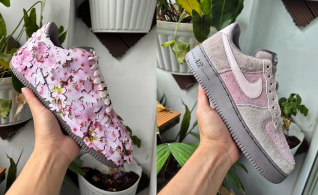 This Flowery Air Force 1 Puts a Cherry Blossom Cover Over Hairy Spring Suede 