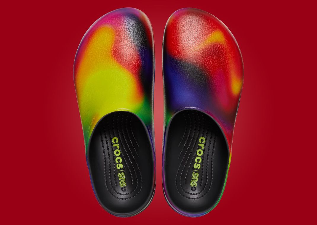 SNS x Crocs Dylan Mule Rainbow Top