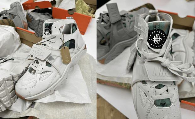 Corteiz x Nike Air Trainer Huarache Light Bone