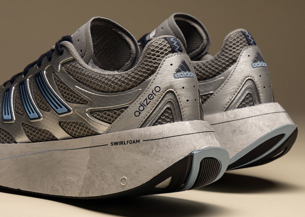 adidas Adizero Aruku Grey Navy Blue Heel