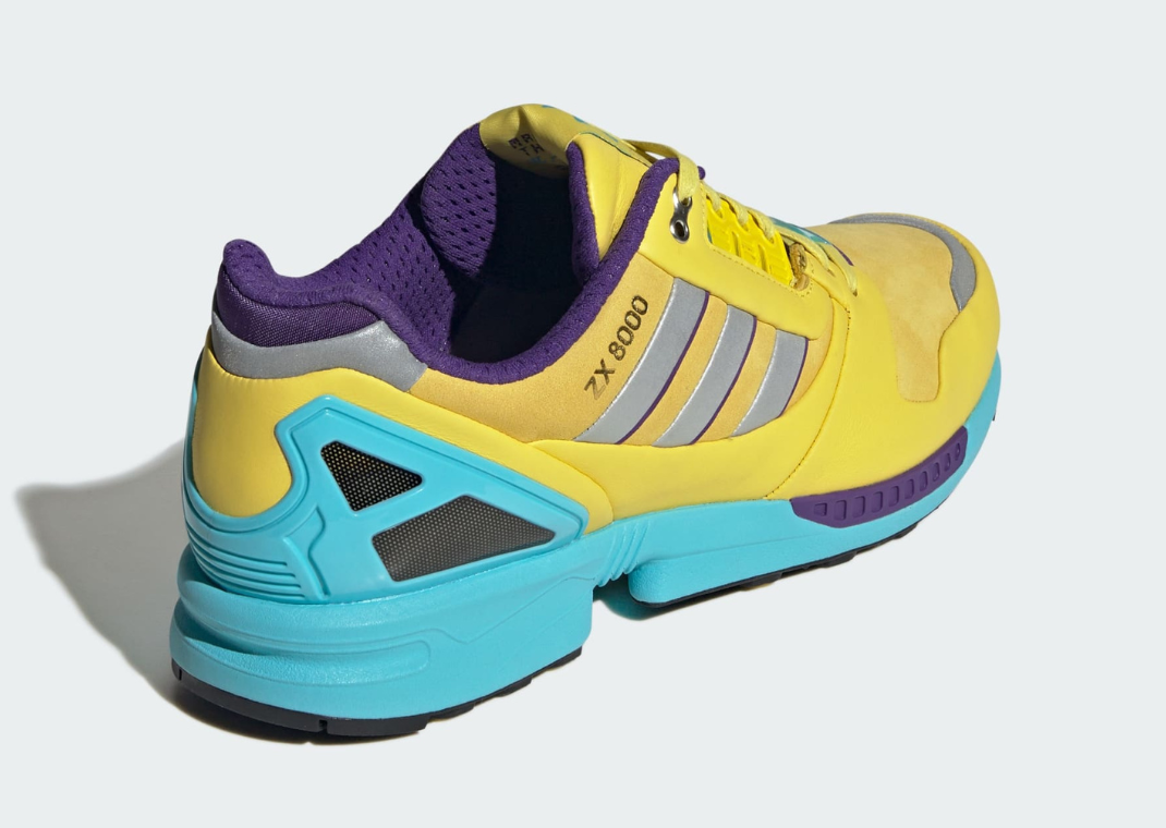 adidas ZX 8000 JC & MT Consortium Yellow - Heel Angle