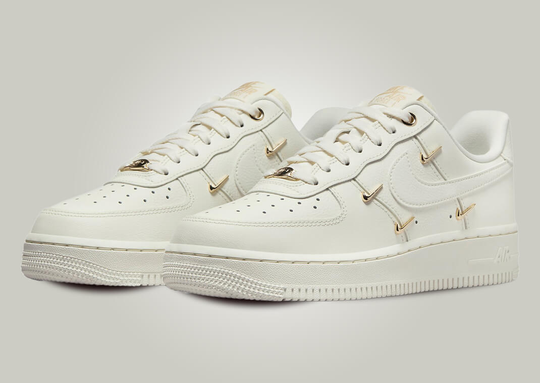 Nike Air Force 1 Low Metal Swooshes Sail Metallic Gold (W)