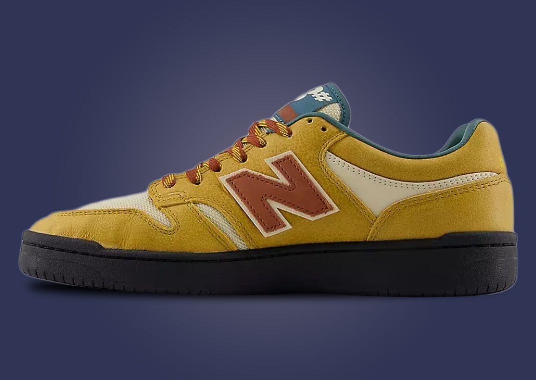 New Balance Numeric 480 Trail Tan Burgundy Medial
