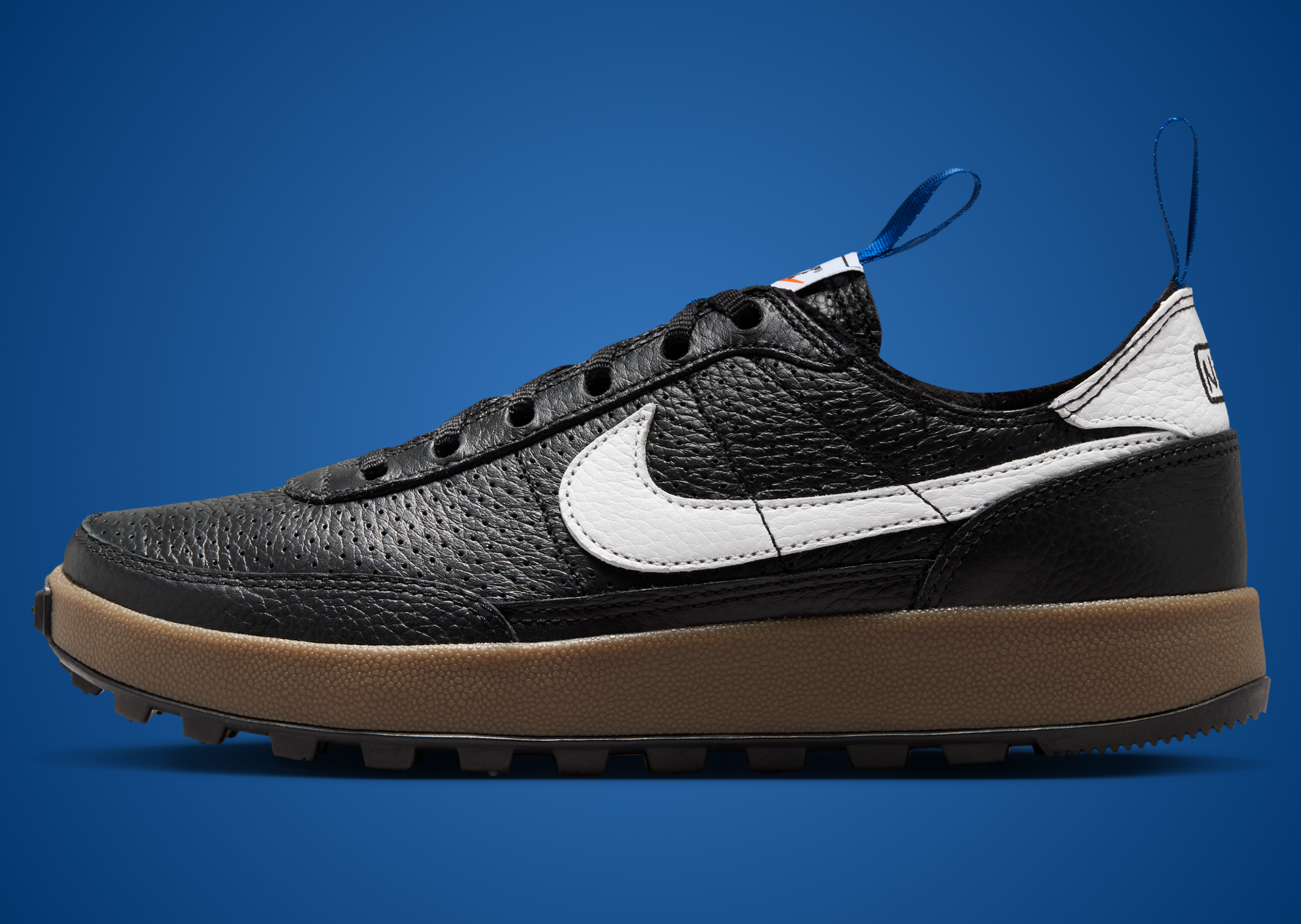 Tom Sachs x NikeCraft General Purpose Shoe Black White Team Royal - Lateral