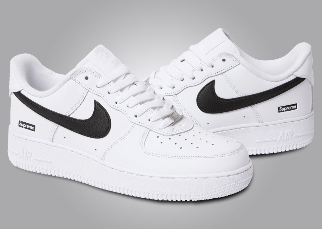 The Supreme x Nike Air Force 1 Low White Black Releases Fall
