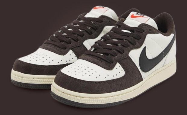 The Nike Terminator Low Appears With Brown Faux Croc Suede