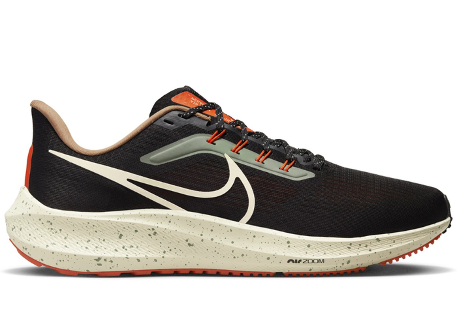 Nike Air Zoom Pegasus 39 Black Green Safety Orange