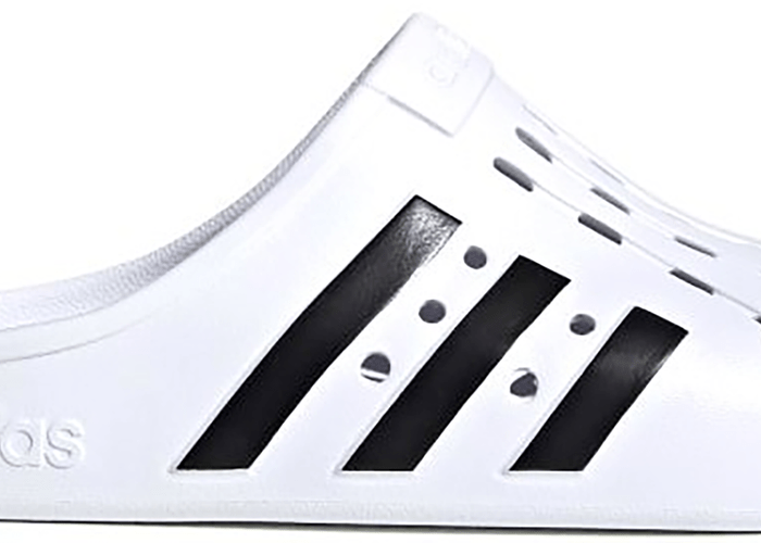adidas Adilette Clog White Black