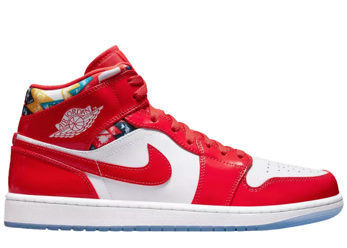 Jordan 1 Mid Barcelona Sweater Red Patent