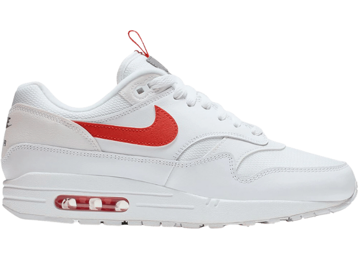 Nike Air Max 1 Tongue Tab White Team Orange
