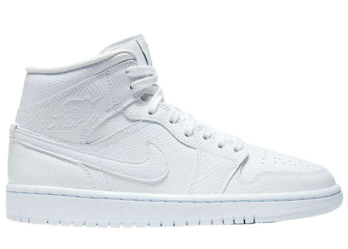 Jordan 1 Mid White Snakeskin (W)