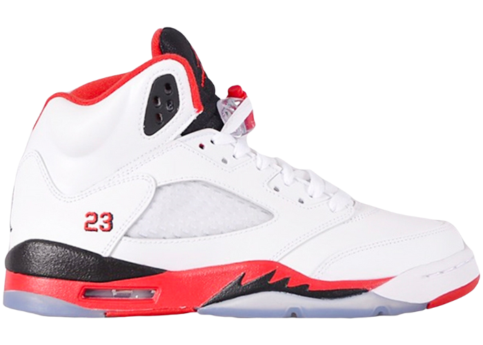 Air Jordan 5 Retro Fire Red Black Tongue (2013) (GS)