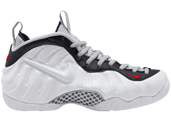 Nike Air Foamposite Pro White Black University Red - 624041-103 Nike Air Foamposite Pro White Black University Red - 624041-103