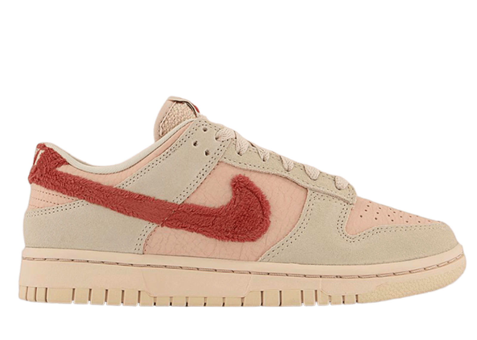 Nike Dunk Low Fuzzy Swoosh Tan