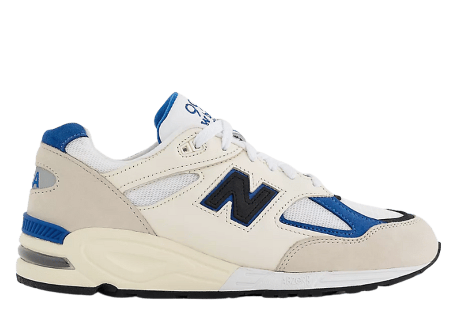 New Balance 990v2 Made in USA Cream Blue