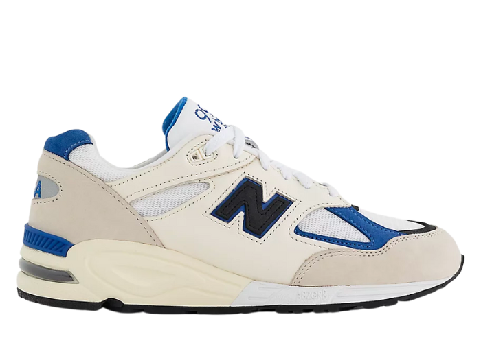 New Balance 990v2 Made in USA Cream Blue