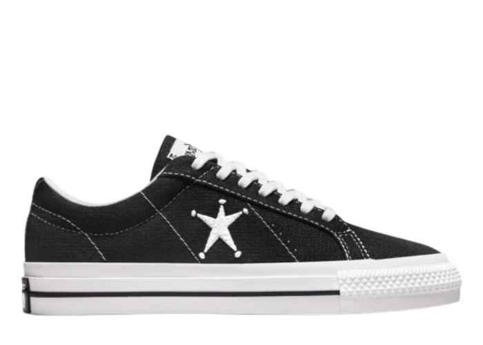 Converse One Star Low Stussy Black White