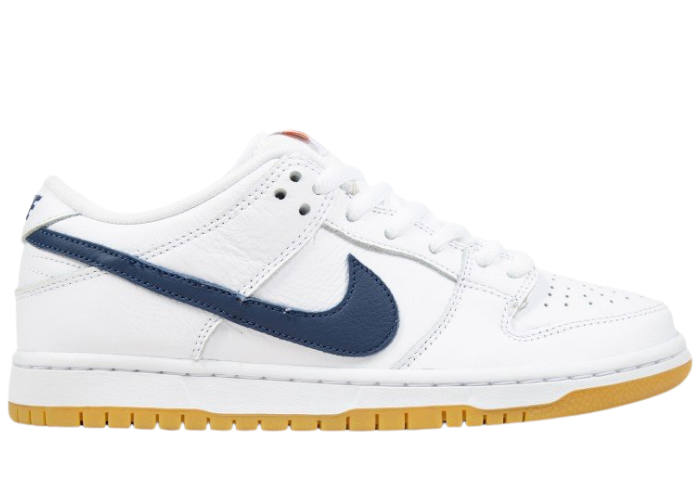 Nike sb dunk low orange label white on sale