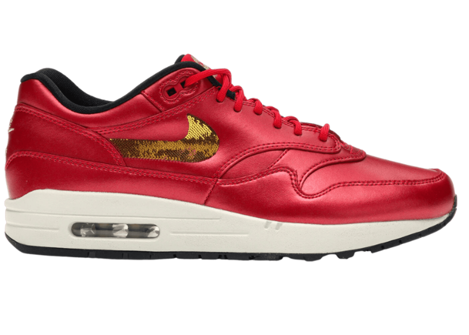 Nike Air Max 1 Red Gold Sequin (W)