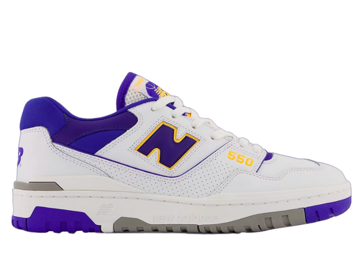 New Balance 550 Lakers White Purple