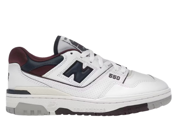 New Balance 550 White Navy NB Burgundy