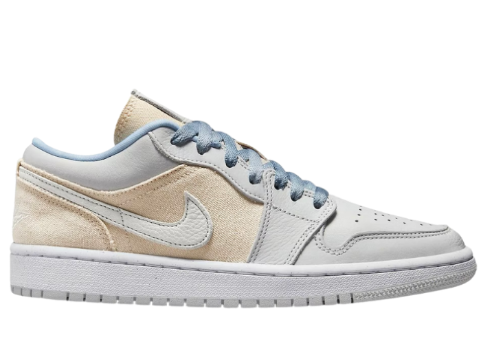 Jordan 1 Low Canvas Grey Cream (W)