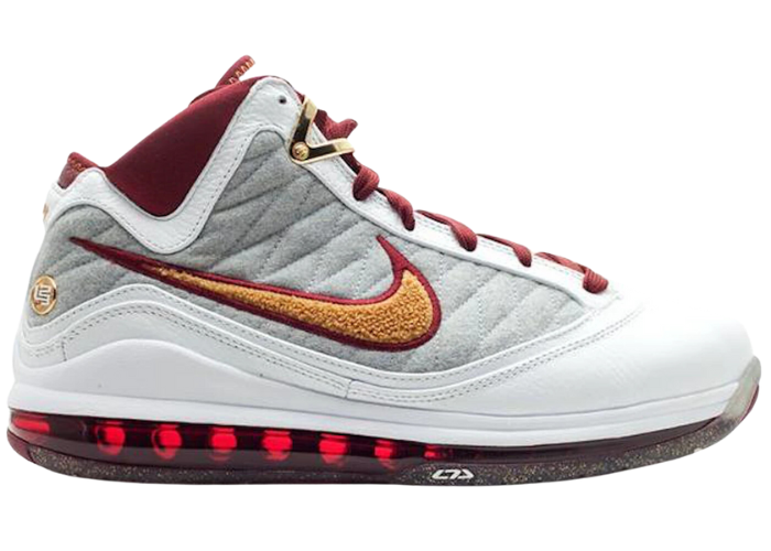 lebron 7 low white metallic gold