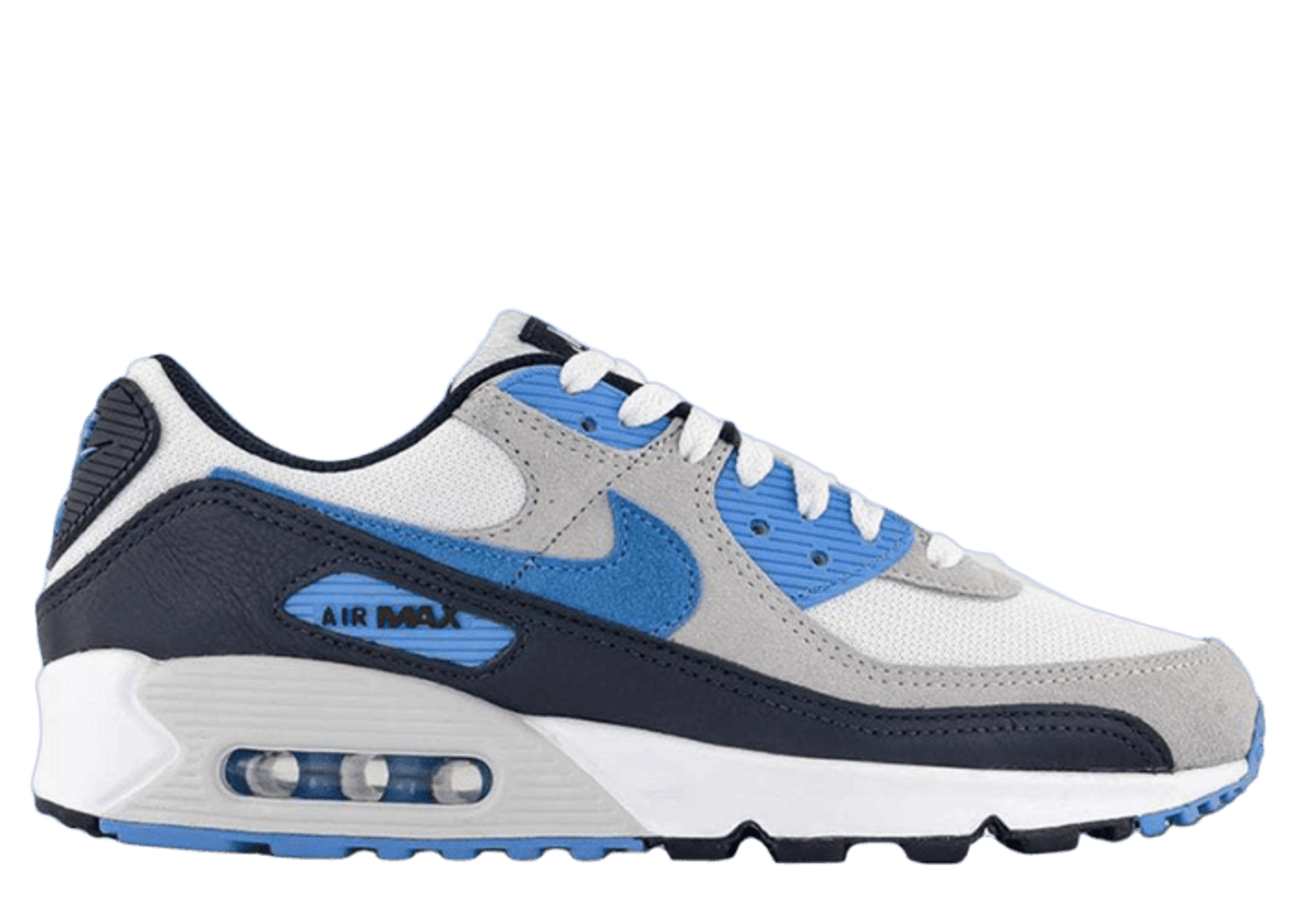 Nike Air Max 90 White University Blue Dark Obsidian