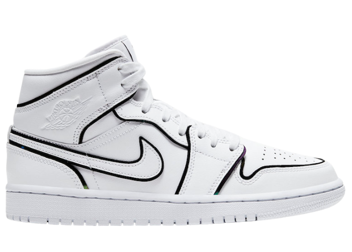 Jordan 1 Mid Iridescent Reflective White (W)