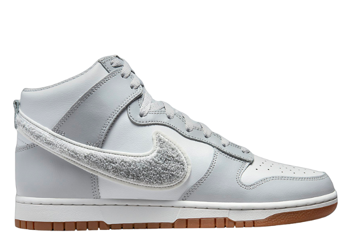 Nike Dunk High Chenille Swoosh Light Smoke Grey