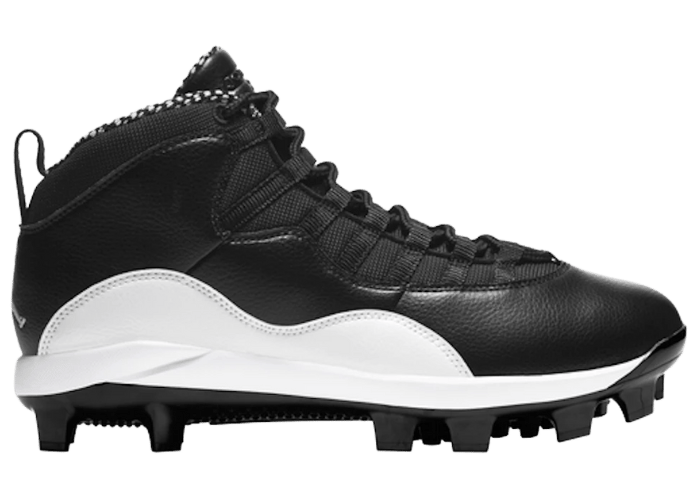 Jordan 10 Retro MCS Cleat Black White