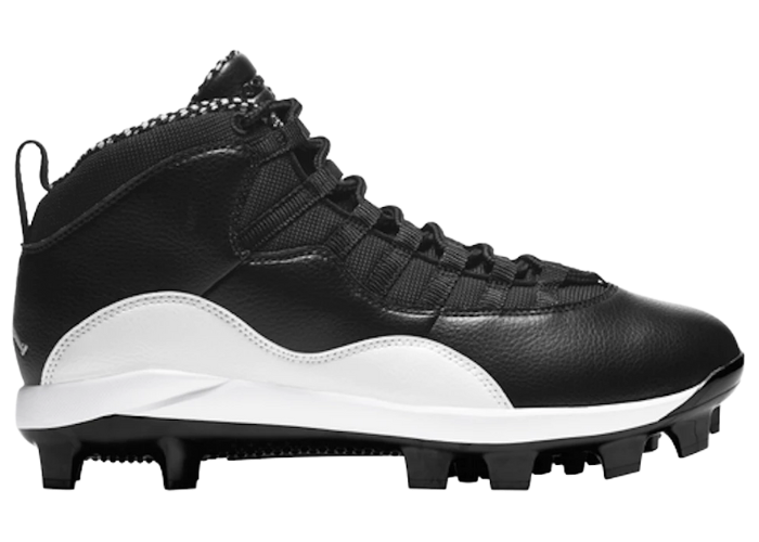 Jordan 10 Retro MCS Cleat Black White