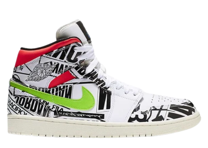 Jordan 1 Mid All Over Logos