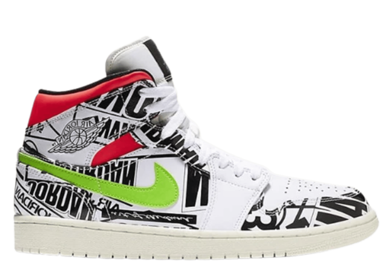 Jordan 1 Mid All Over Logos