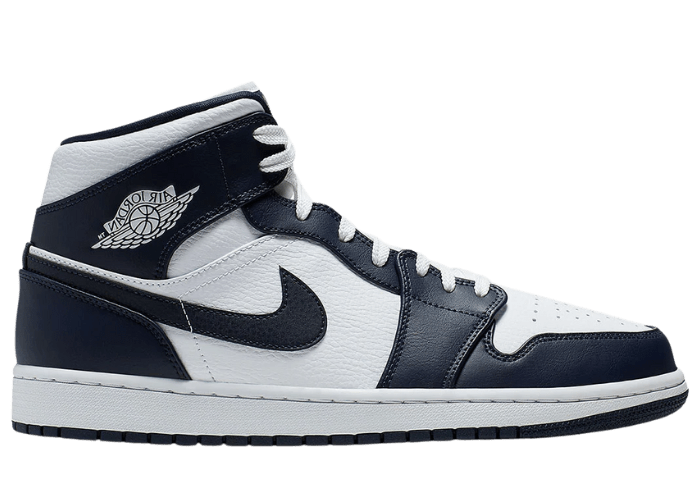 Jordan 1 Mid White Metallic Gold Obsidian