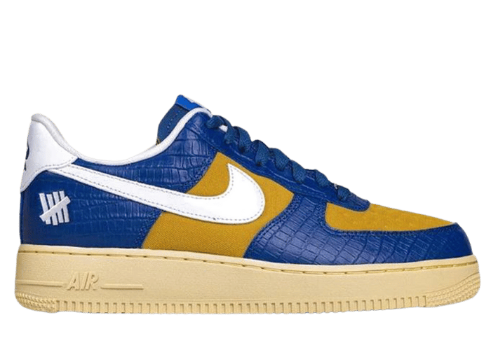Nike Air Force 1 Undefeated 5 On It Croc Blue & Yellow