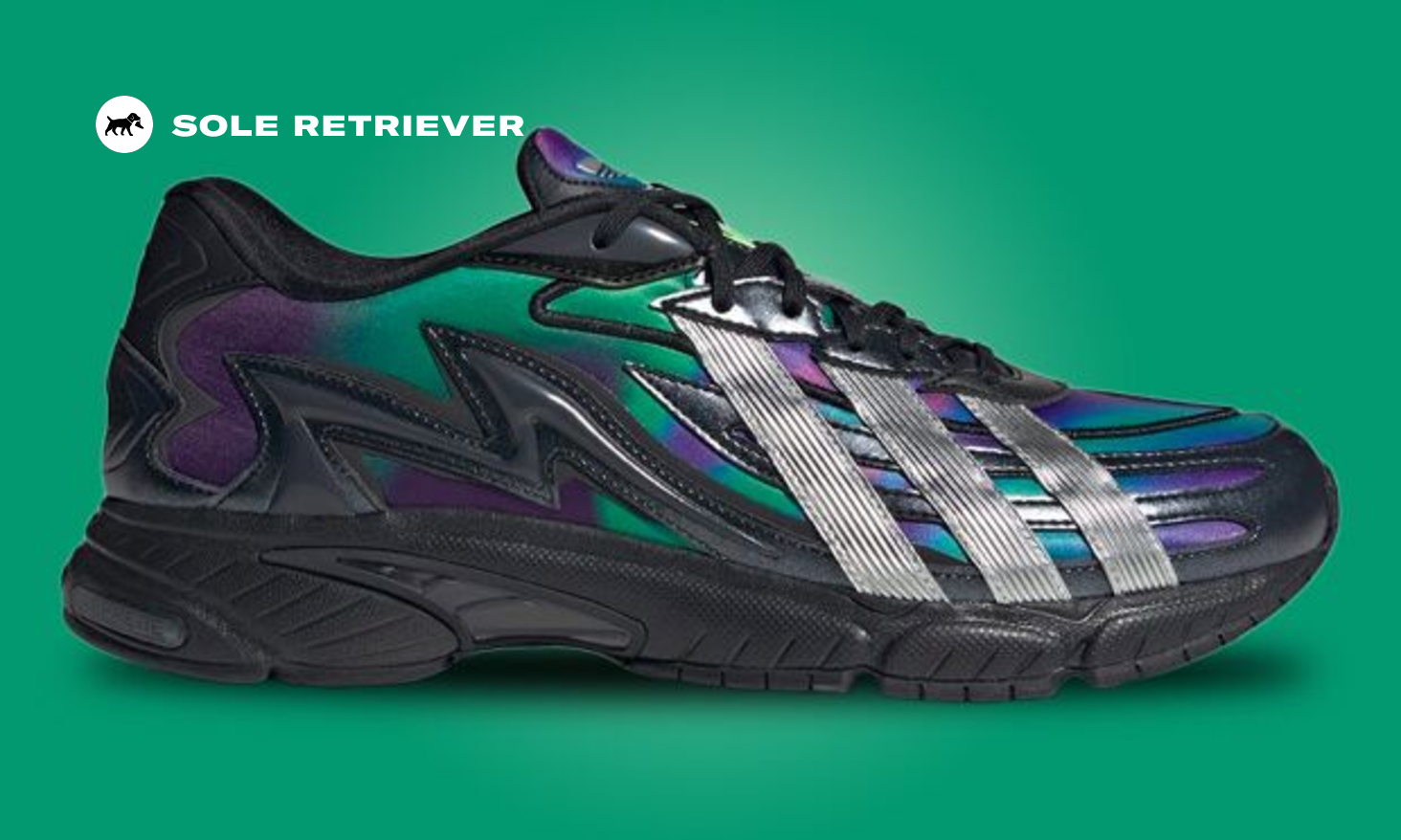 adidas' Orketro 2.0 Core Black Solar Green Features an Iridescent