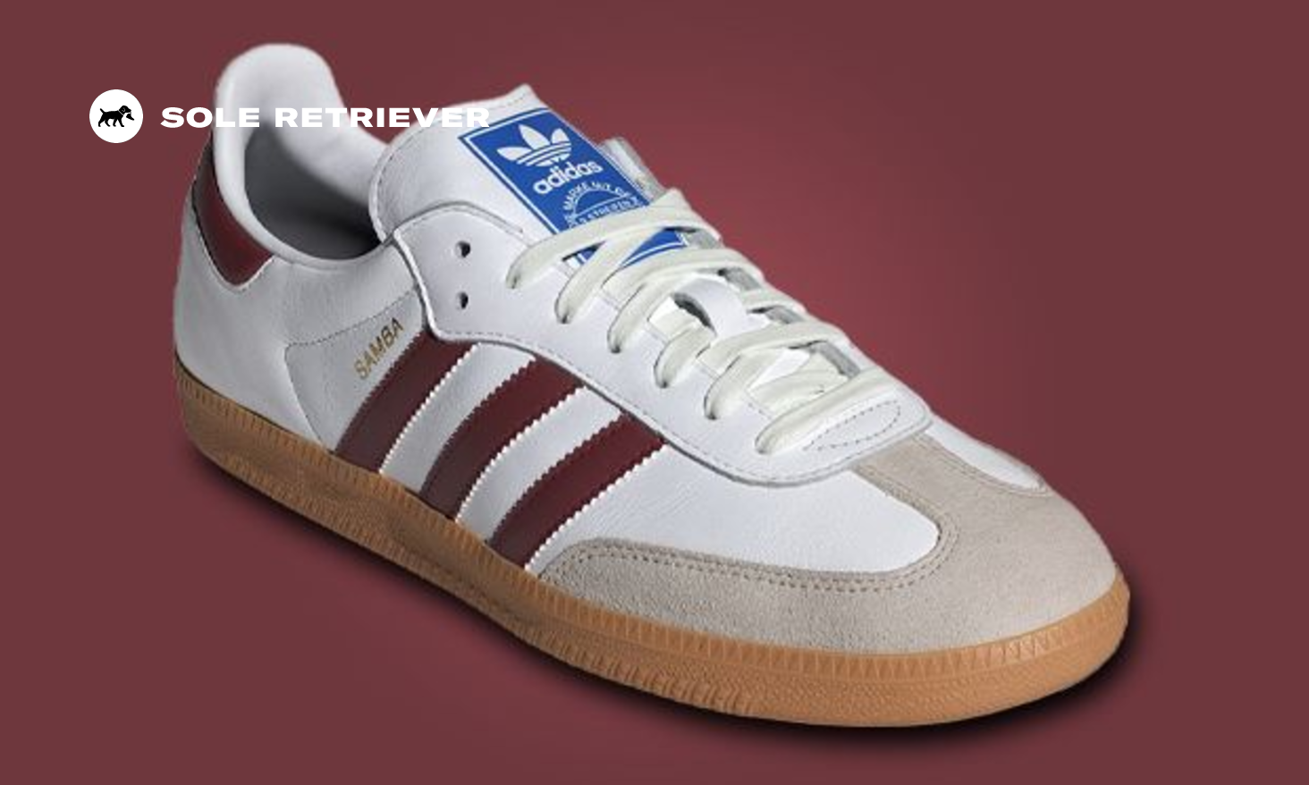 ★アディダス★SAMBA OG★Cloud White Collegiate Burgundy adidas-samba-og-cloud-white-