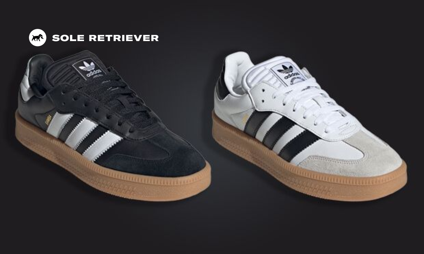 The adidas Samba XLG Black White and White Black Releases Holiday 2023