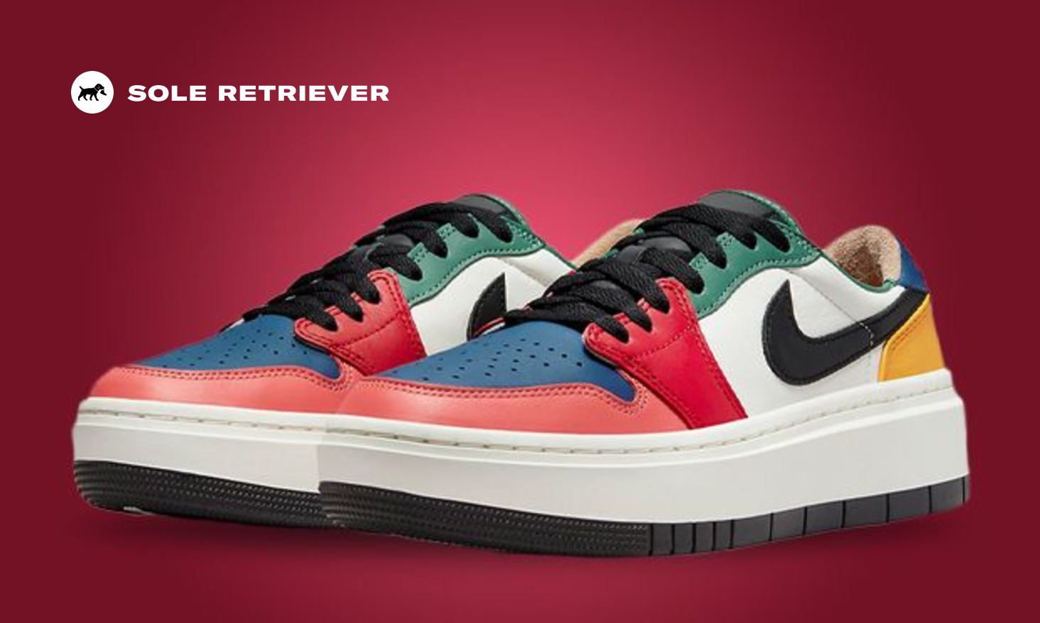 Multi-Colored Leather Covers This Air Jordan 1 Elevate Low