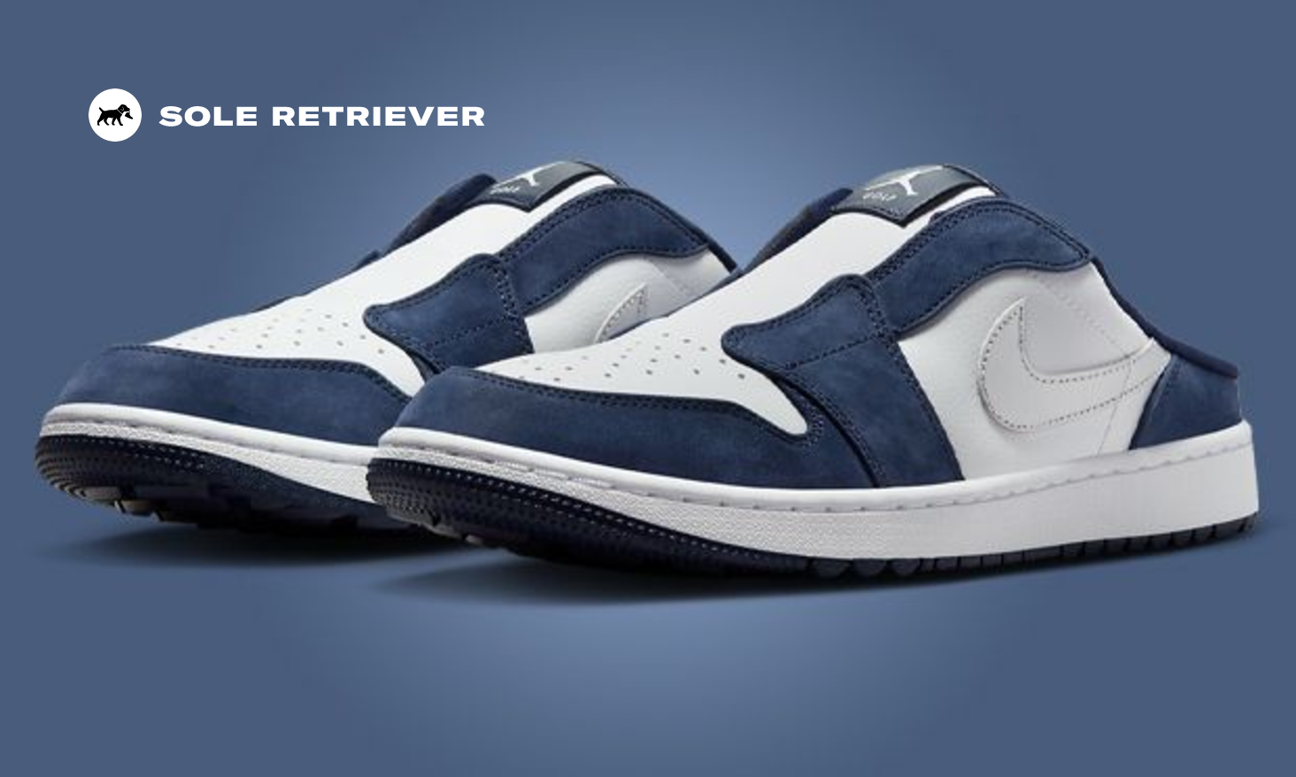Air Jordan 1 Low Mule Golf White / Midnight Navy - Feb 2025