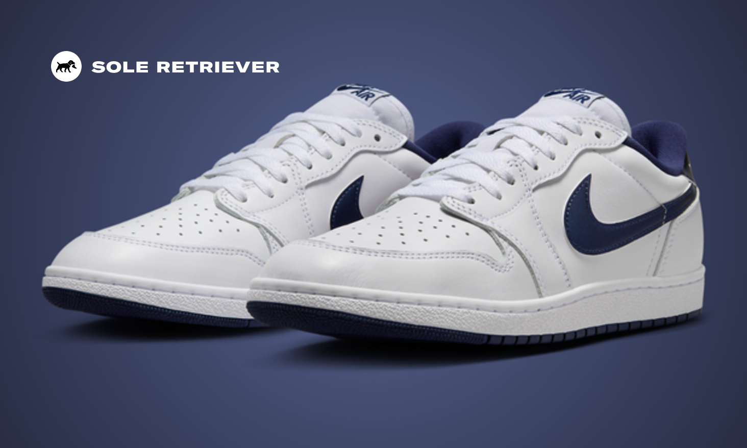 Air Jordan 1 Low Midnight Navy / Football Grey - Nov 2024
